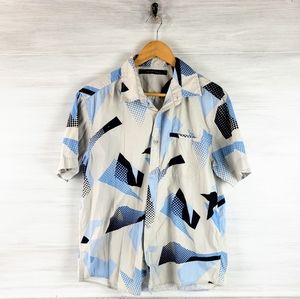 🔥 Sean Jean Abstract Design Button Down Shirt Size XL